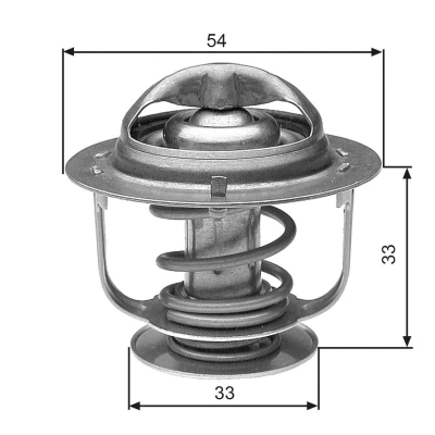 Bilde av GATES TH30888G1 Termostat 88 med tetning uten kapsling MAZDA: 323 C IV Hatchback, HYUNDAI: Terracan