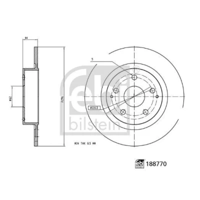 Bilde av Bremseskive, Bakaksel, toyota yaris cross, 42431 0D210
