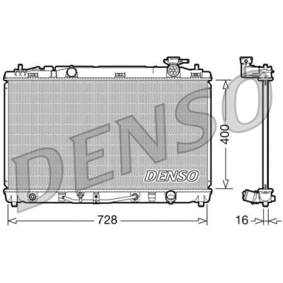 Bilde av DENSO DRM50042 Radiator Aluminium 400 728 16