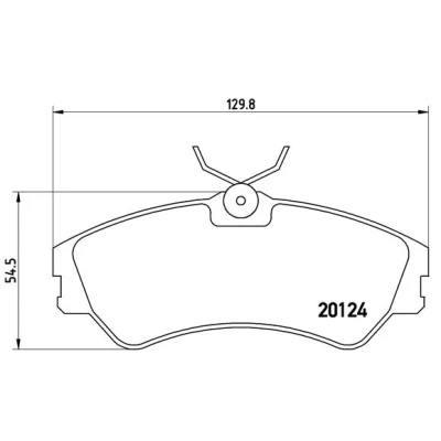 Bilde av BREMBO P 85 028 Bremseklosser ekskl. slitasjevarselkontakt med bremsecaliperskruer uten tilbehør VOLKSWAGEN: Transporter 4 Bus,