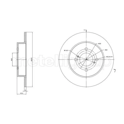 Bilde av METELLI 23 1758C Bremseskiver 259,0 9,0 4 62,0 fullt ut spraylakkert SUZUKI: SWIFT