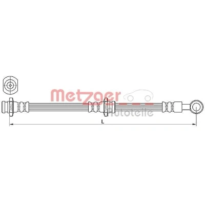 Bilde av METZGER 4110639 Bremseslange 573 M10 x 1 MITSUBISHI: Outlander I SUV