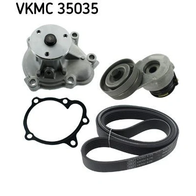 Bilde av SKF VKMC 35035 Vannpumpe + kileremsett med tetning OPEL: Meriva A