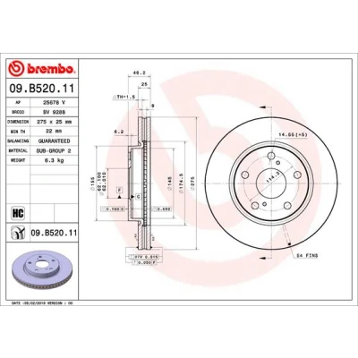 Bilde av Bremseskive, Framaksel, lexus hs, toyota prius plus, rav 4 iii, iv, 4351242040, 4351242080