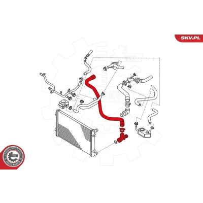 Bilde av ESEN SKV 24SKV344 Radiatorslange AUDI: A3 Sportback, 80 B3, VOLKSWAGEN: Golf 4, SEAT: Leon I Hatchback