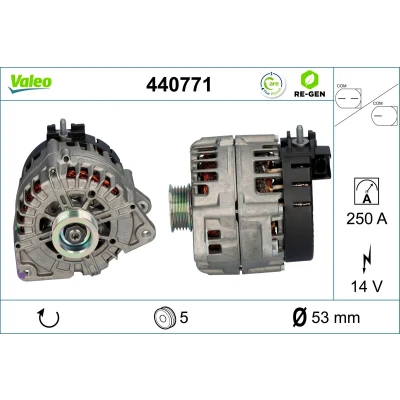Bilde av VALEO 440771 Dynamo 14V 250A MERCEDES BENZ: Vito Van, V Klasse, Tourer