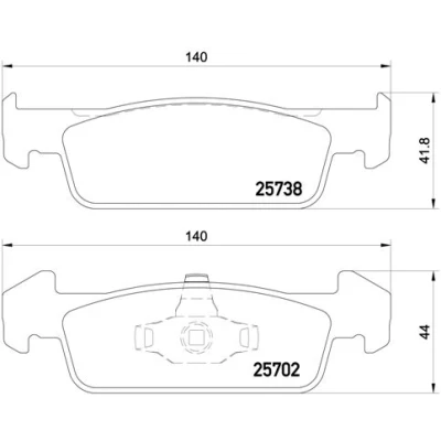 Bilde av BREMBO P 68 060 Bremseklosser ekskl. slitasjevarselkontakt uten tilbehør