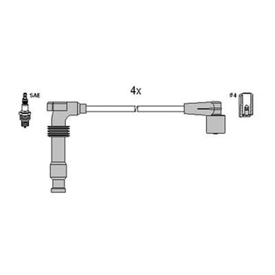 Bilde av HITACHI 134121 Pluggledninger OPEL: Vectra A CC, Calibra A, Sedan