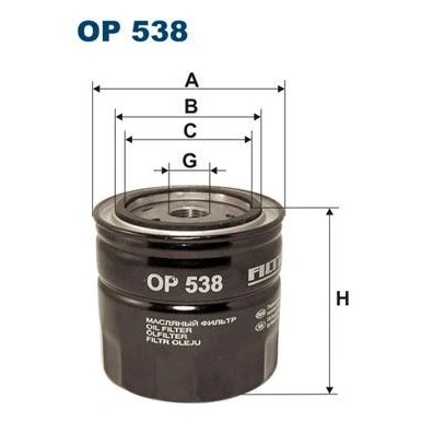 Bilde av FILTRON OP 538 Oljefilter M 20 X 1.5 Påskruingsfilter VOLVO: S40 I, V40 Stasjonsvogn, RENAULT: Super 5 Hatchback