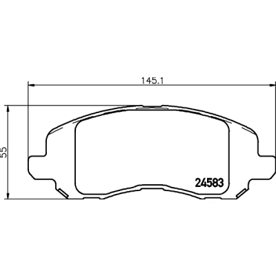 Bilde av HELLA 8DB 355 013 491 Bremseklosser med akustisk slitasjevarsel HYUNDAI: H 1 Cargo, JEEP: Patriot, Compass, DODGE: Avenger Sedan, Caliber