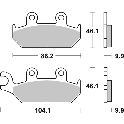 Bilde av BREMBO Sinter, Road Bremseklosser foran og bak 07YA25SA