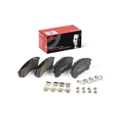 Bilde av BREMBO P 24 225 Bremseklosser med akustisk slitasjevarsel bremsecaliperskruer tilbehør FORD: Ranger Mk3