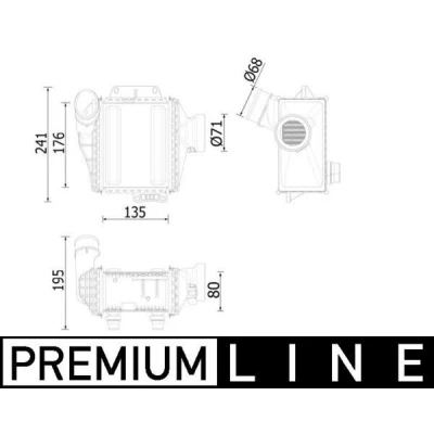 Bilde av MAHLE ORIGINAL CI 539 000P Ladeluftkjøler