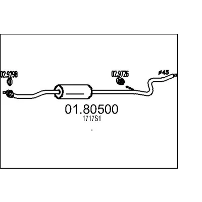 Bilde av Midtre eksospotte MTS 01.80500