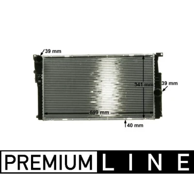 Bilde av MAHLE ORIGINAL CR 1908 000P Radiator 627 366 51 Kjøleribber loddet BMW: 4 Gran Coupe