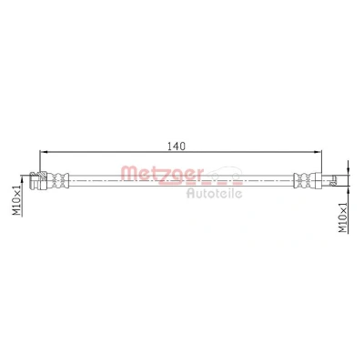 Bilde av METZGER 4110106 Bremseslange 140