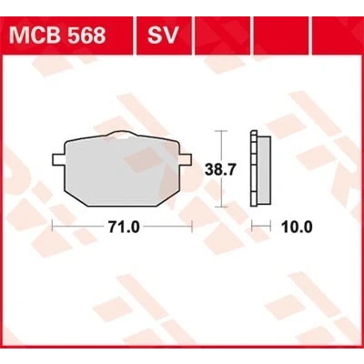 Bilde av TRW Organic Allround MCB568 Bremseklosser