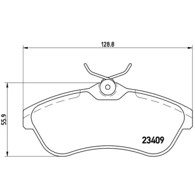 Bilde av BREMBO P 61 075 Bremseklosser ekskl. slitasjevarselkontakt med bremsecaliperskruer tilbehør CITROËN: C3 II, I Hatchback, Pluriel
