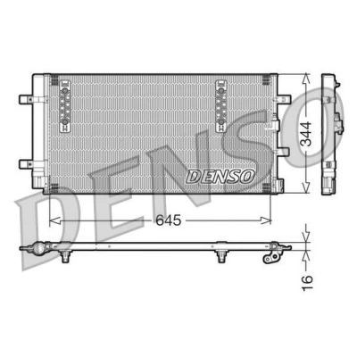 Bilde av DENSO DCN32060 Kondensator med tørker 645x344x16 R 134a 645 AUDI: A5 B8 Coupé, A6 C7 Avant, A4 Allroad