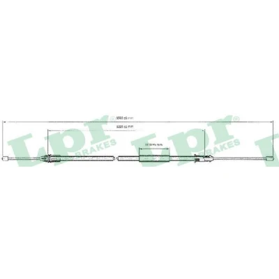 Bilde av LPR C0403B Bremsekabel 1508/1205 Skivebrems