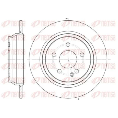 Bilde av REMSA 6678.00 Bremseskiver bakaksel 296, 296 10 5 fullt ut MERCEDES BENZ: Vito Minibuss, Mixto, Viano