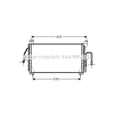 Bilde av PRASCO DWA2073 Radiator Aluminium 370 692 22 Kjøleribber satt sammen mekanisk
