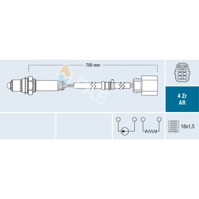 Bilde av FAE 75609 Lambdasonde HONDA: Accord 7 Limousine, Tourer