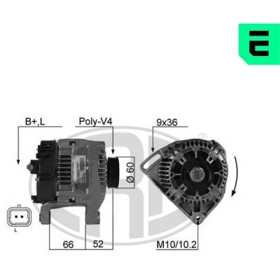 Bilde av ERA 210285A Dynamo 14V 75A RENAULT: Kangoo I Express, CLIO 2
