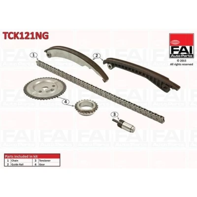 Bilde av FAI AutoParts TCK121NG Registerkjedesett uten tetning, med tannhjul simplex, Boltkjede MINI: Hatchback