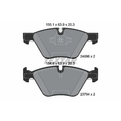 Bilde av TEXTAR 2409601 Bremseklosser klargjort for slitasjeindikator BMW: 3 Touring, Sedan, Coupé