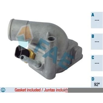 Bilde av FAE 5351792 Termostat 92 med tetning, temperaturgiver Kapsling aluminiumslokk OPEL: Vectra C Caravan, CC, Astra H Caravan