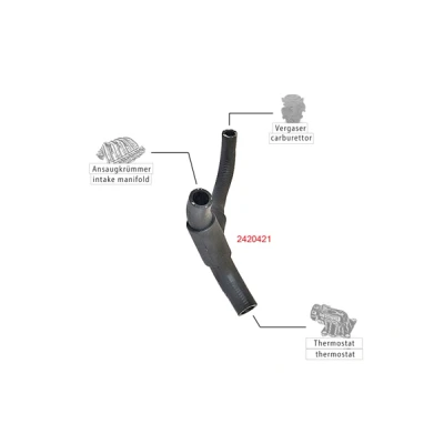 Bilde av METZGER 2420421 Radiatorslange EPDM (etyl propylen dien gummi)