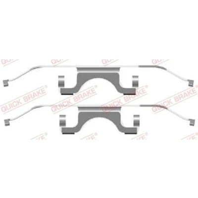 Bilde av QUICK BRAKE 109 1702 Tibehørsett, skivebremse belegg BMW: 5 Touring, Sedan