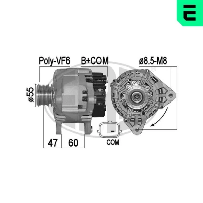 Bilde av ERA 209545A Dynamo 14V 150A RENAULT: Kangoo II Express