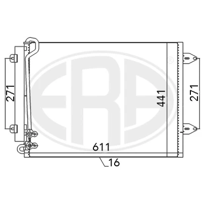 Bilde av ERA 667044 Kondensator med tørker VOLKSWAGEN: Passat B7 Variant, B6 Variant