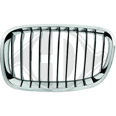 Bilde av DIEDERICHS 1281043 Radiatorgitter venstre krom/sort BMW: 1 Hatchback