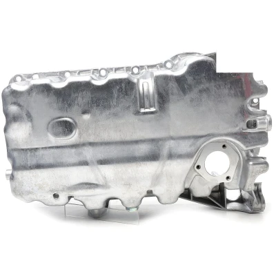 Bilde av METZGER 7990128 Bunnpanne med oljeplugg hull for oljenivåmåler, uten oljekartetning presstøpt aluminium VOLKSWAGEN: Golf 5, Passat B6 Variant