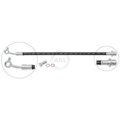 Bilde av A.B.S. SL 1052 Bremseslange 400mm INN M10x1.0