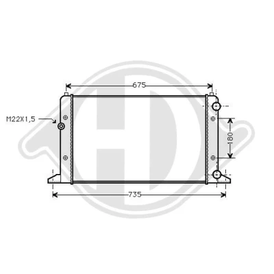 Bilde av DIEDERICHS DCM3429 Radiator Aluminium 627 378 34 Climate VOLKSWAGEN: Golf 4
