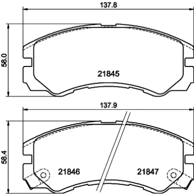 Bilde av HELLA 8DB 355 016 611 Bremseklosser med akustisk slitasjevarsel ISUZU: Trooper 3 SUV, OPEL: Frontera B A Monterey