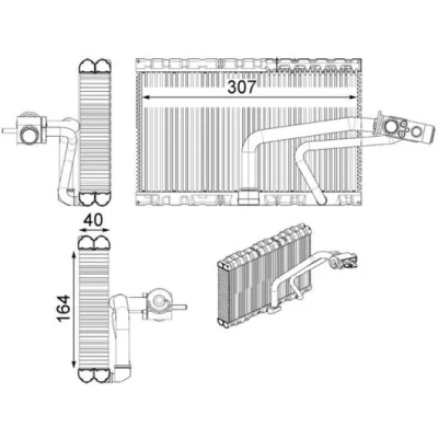 Bilde av MAHLE ORIGINAL AE 114 000P Fordamper med ekspansjonsventil