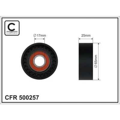 Bilde av Strammerull, kilerem med ribber, citroën,fiat,peugeot, 16 114 257 80, 1611425780, 5751.H3, 5751.H8, 5751H3, 5751H8, 96 883 630 96716
