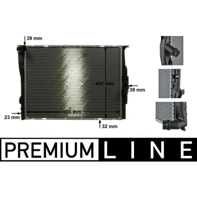 Bilde av MAHLE ORIGINAL CR 1090 000P Radiator 600 460 32 Kjøleribber loddet BMW: 3 Touring, 1 Hatchback, Coupé
