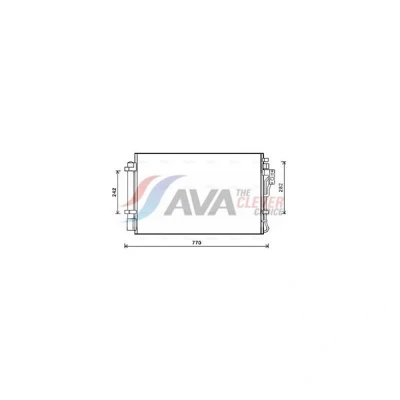 Bilde av PRASCO KA5157D Kondensator med tørker 13,0 8,4 Aluminium 695 R 134a