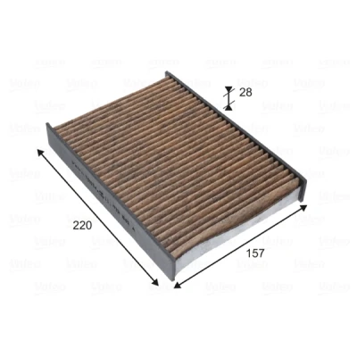 Bilde av VALEO 701034 Kupéfilter aktivkullfilter med polyfenol, soppdrepende virning, antiallergisk virkning 157 220 28 FIAT: 500L, JEEP: Renegade SUV