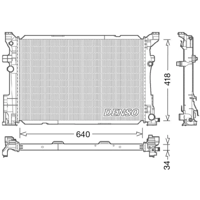 Bilde av DENSO DRM17054 Radiator 640 461 34