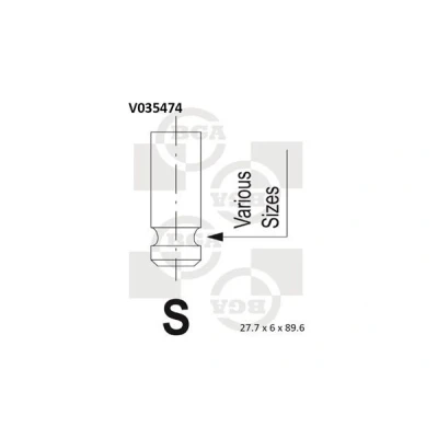 Bilde av BGA V035474 Innløpsventil 27,7mm