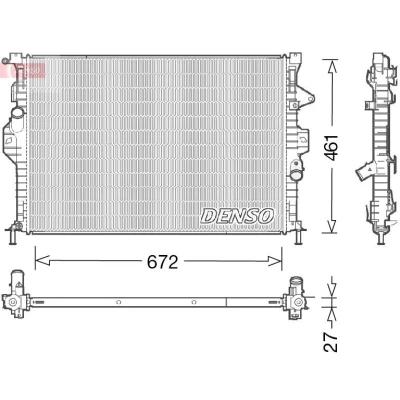 Bilde av DENSO DRM10048 Radiator 672 477 27