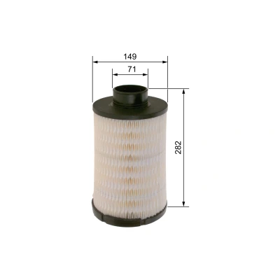 Bilde av BOSCH F 026 401 816 Luftfilter 256mm 150mm Filterinnsats MAZDA: B Serie Pick up