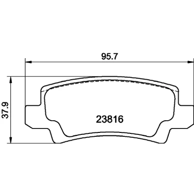 Bilde av HELLA 8DB 355 010 841 Bremseklosser med akustisk slitasjevarsel tilbehør TOYOTA: Corolla IX Hatchback, Station Wagon, X Sedan